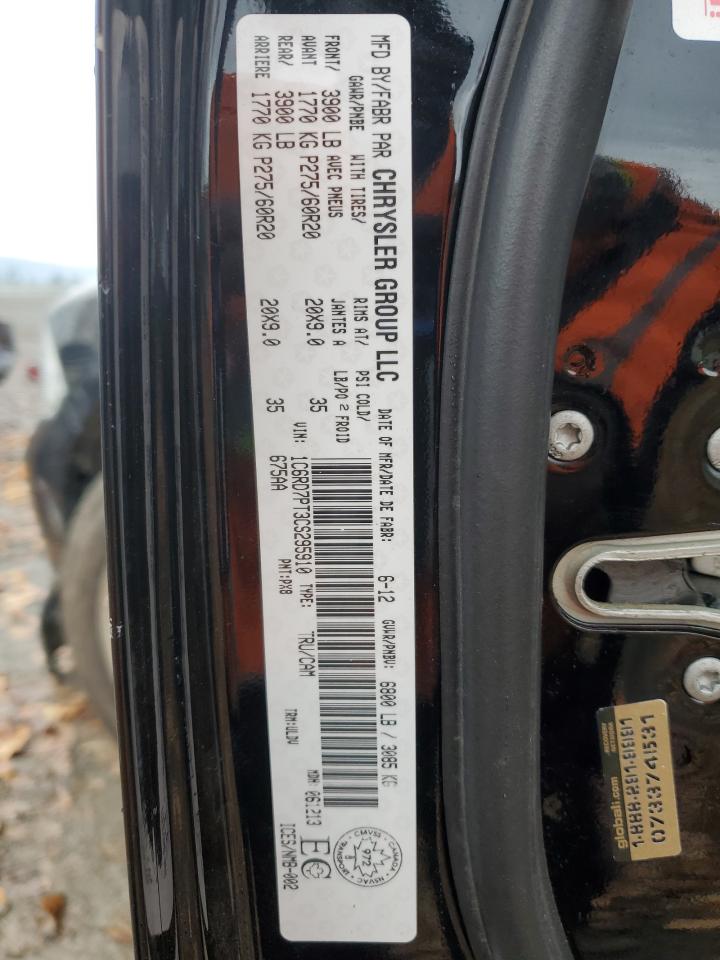 2012 Dodge Ram 1500 Longhorn VIN: 1C6RD7PT3CS295910 Lot: 91710235