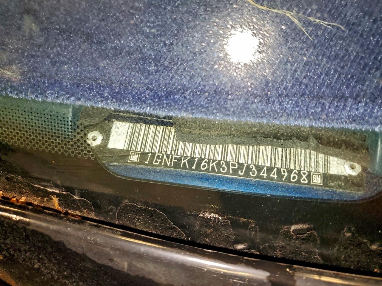 1993 Chevrolet Suburban K1500 VIN: 1GNFK16K3PJ344968 Lot: 93314935