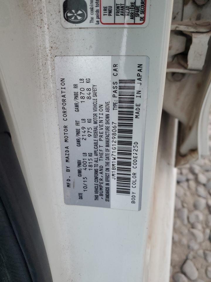 2016 Mazda 3 Touring VIN: JM1BM1W71G1298067 Lot: 91734345