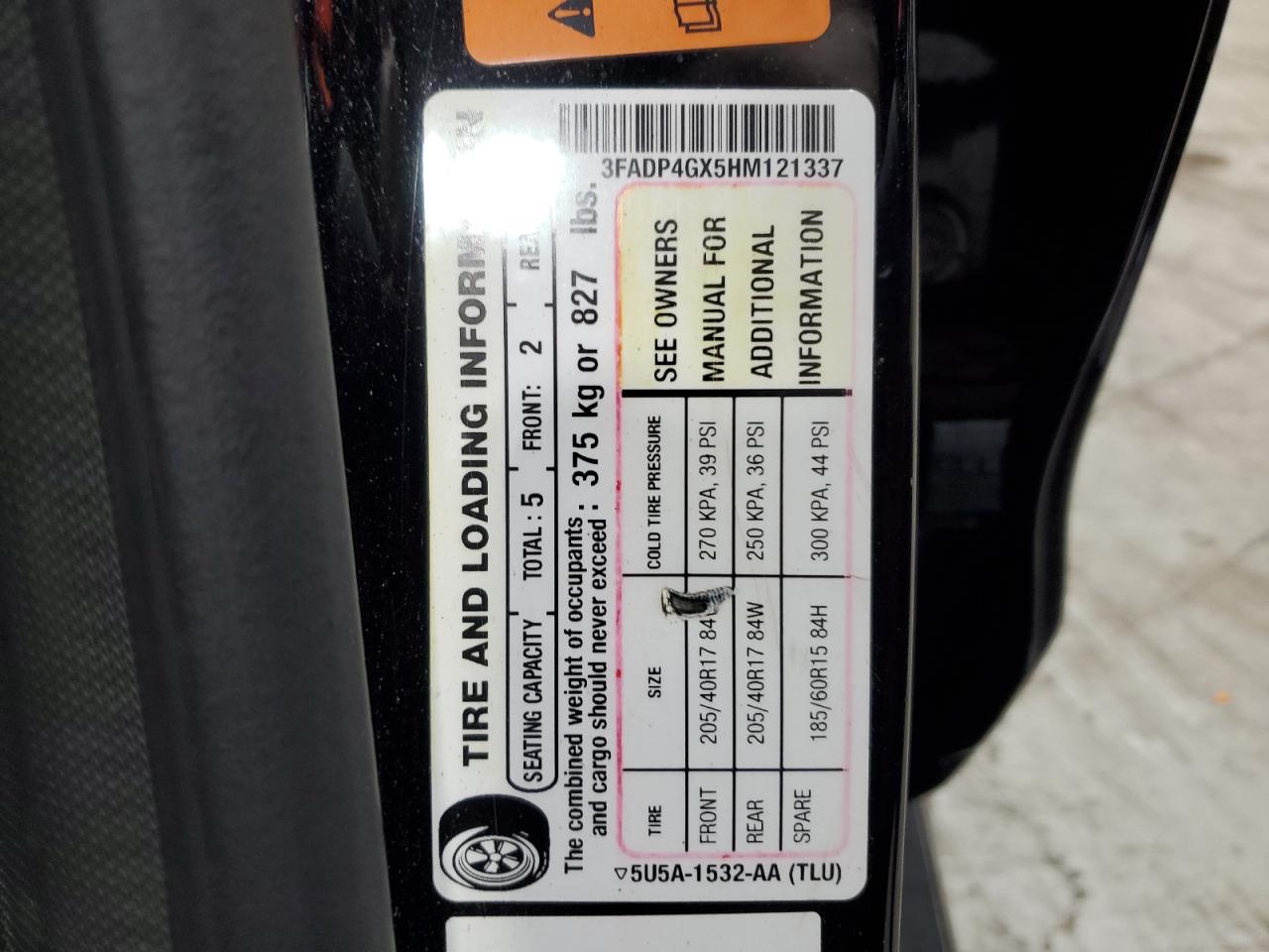 2017 Ford Fiesta St VIN: 3FADP4GX5HM121337 Lot: 91473775