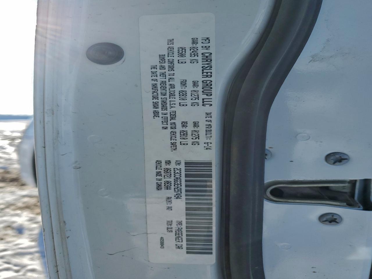 2014 Chrysler 300 S VIN: 2C3CCAGG3EH297494 Lot: 94089105