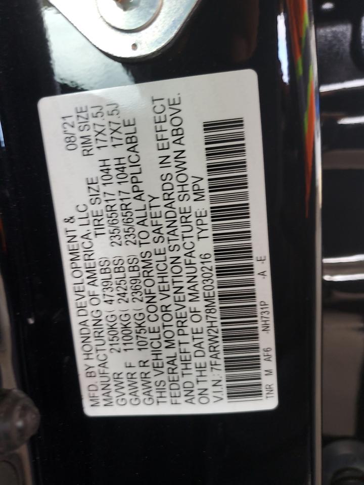 2021 Honda Cr-V Se VIN: 7FARW2H78ME030216 Lot: 91487095
