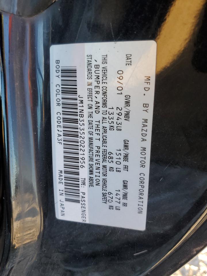 2002 Mazda Mx-5 Miata Base VIN: JM1NB353520221956 Lot: 92735515