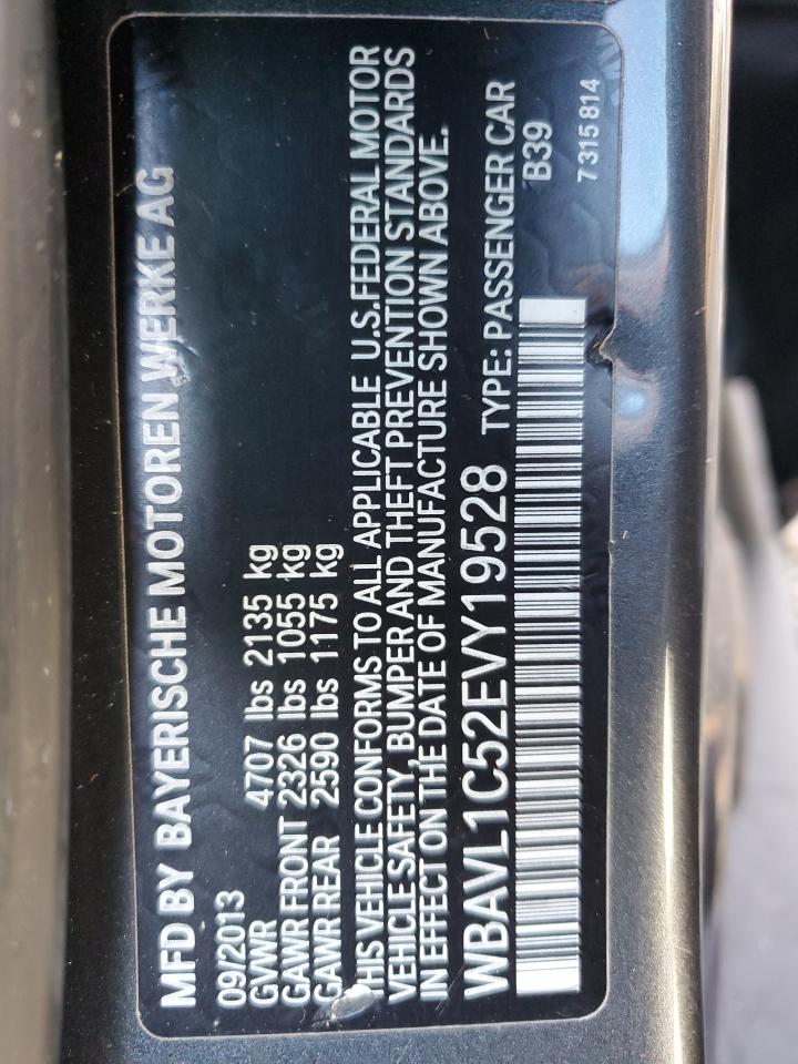 2014 BMW X1 xDrive28I VIN: WBAVL1C52EVY19528 Lot: 91345975