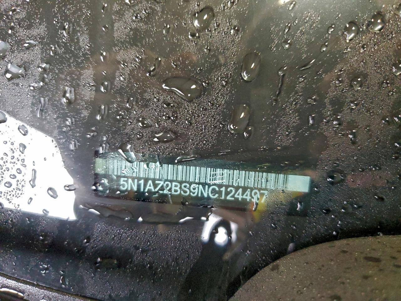 2022 Nissan Murano Sv VIN: 5N1AZ2BS9NC124497 Lot: 94649265