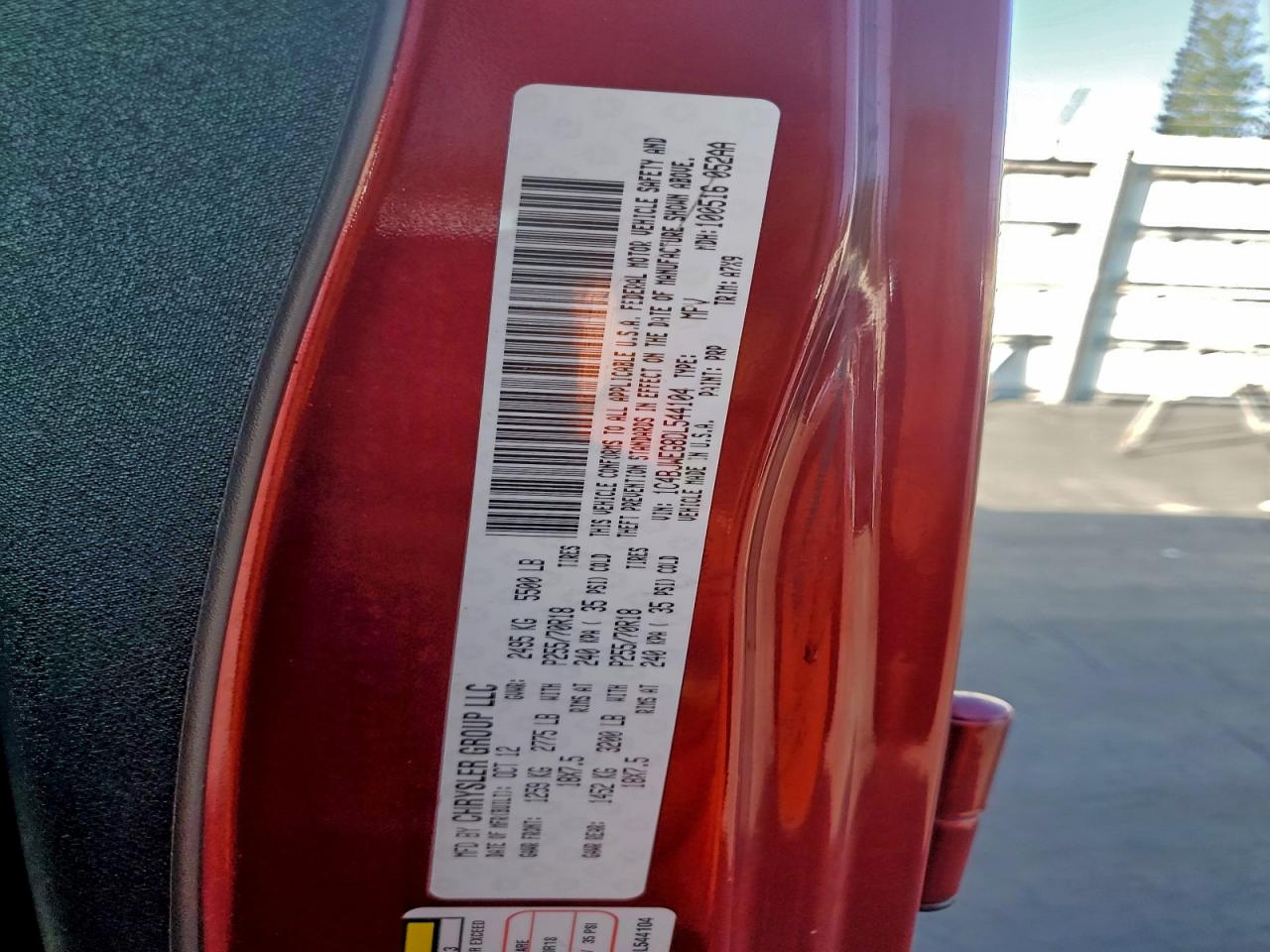 2013 Jeep Wrangler Unlimited Sahara VIN: 1C4BJWEG8DL544104 Lot: 94114175