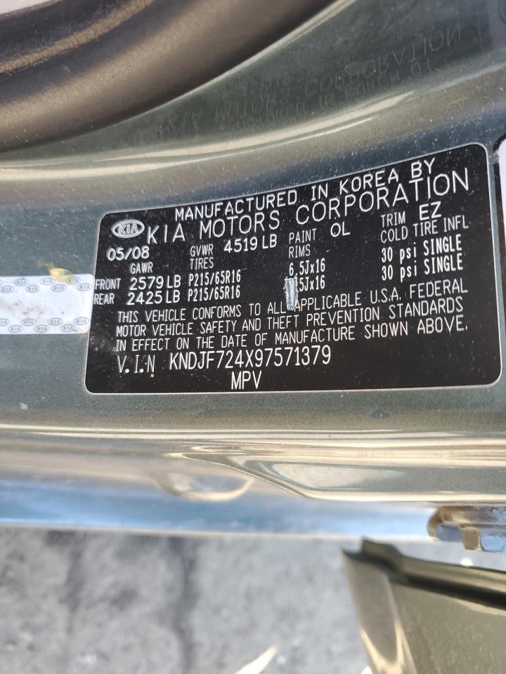 2009 Kia Sportage Lx VIN: KNDJF724X97571379 Lot: 90826215