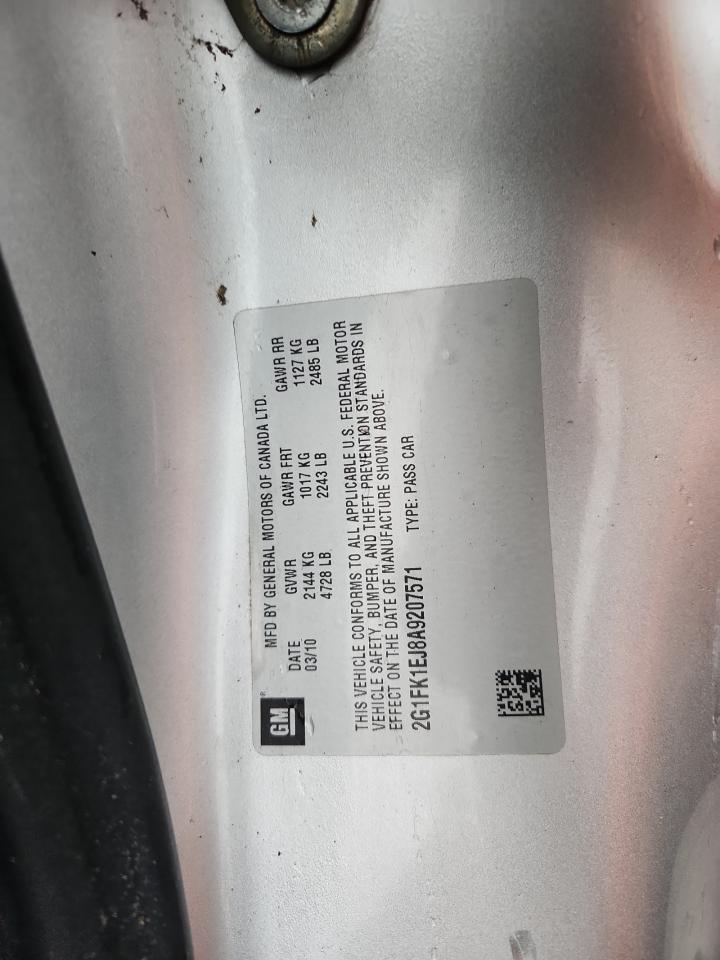 2010 Chevrolet Camaro Ss VIN: 2G1FK1EJ8A9207571 Lot: 93614365