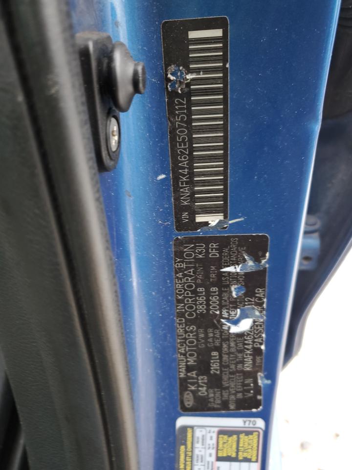 2014 Kia Forte Lx VIN: KNAFK4A62E5075112 Lot: 91212925