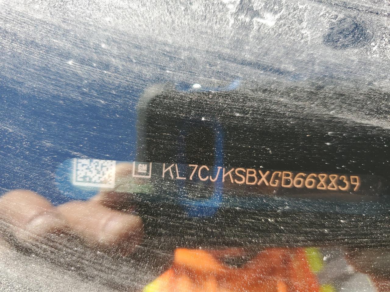 2016 Chevrolet Trax Ls VIN: KL7CJKSBXGB668839 Lot: 92613375