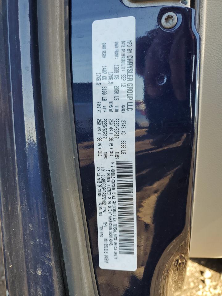 2013 Dodge Grand Caravan Crew VIN: 2C4RDGDG4DR572762 Lot: 91987675