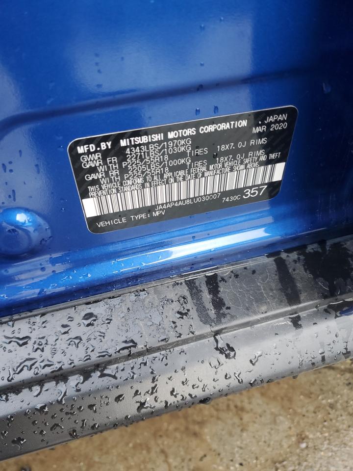 2020 Mitsubishi Outlander Sport Se VIN: JA4AP4AU8LU030007 Lot: 92743075