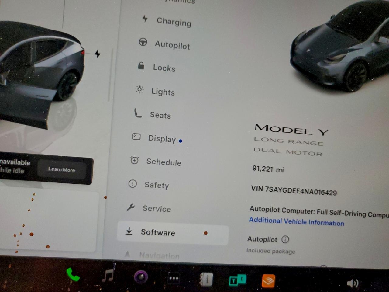 2022 Tesla Model Y VIN: 7SAYGDEE4NA016429 Lot: 94781925