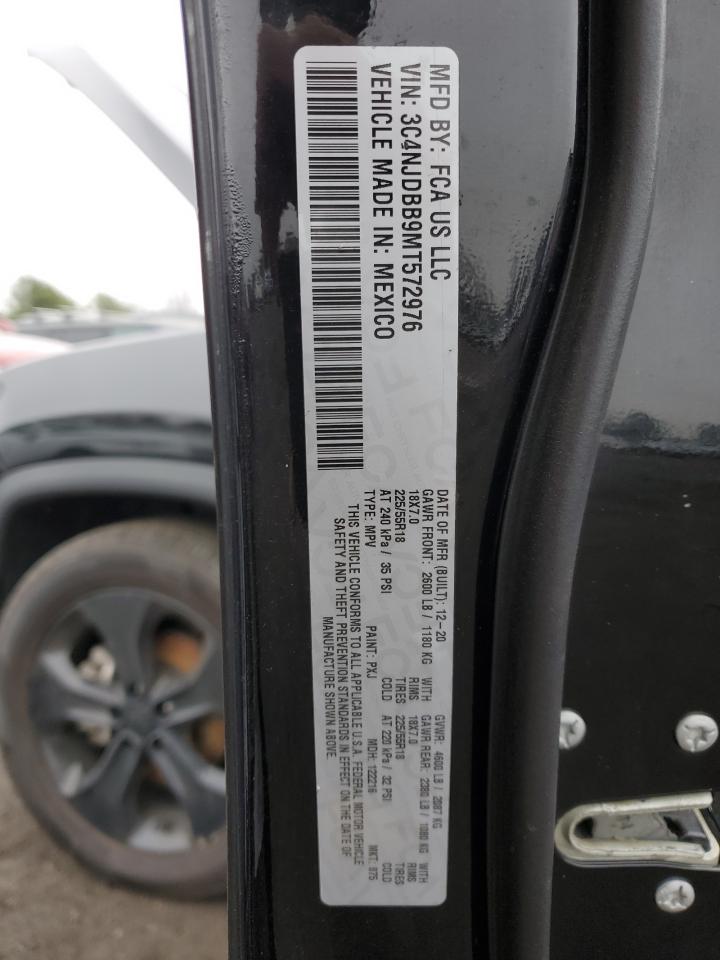 2021 Jeep Compass Latitude VIN: 3C4NJDBB9MT572976 Lot: 93704765