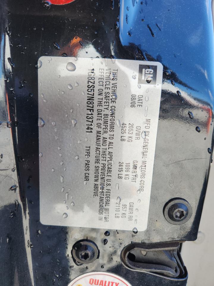 2007 Saturn Aura Xe VIN: 1G8ZS57N87F137141 Lot: 91599105