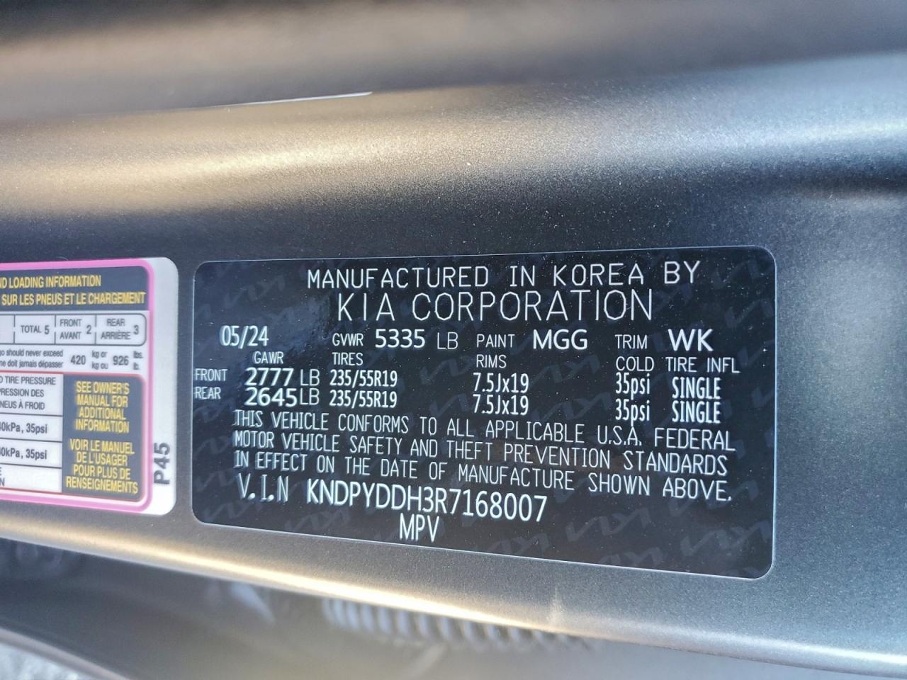 2024 Kia Sportage X Line VIN: KNDPYDDH3R7168007 Lot: 93019475