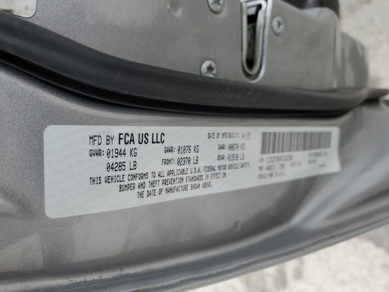 2015 Dodge Dart Sxt VIN: 1C3CDFBBXFD352382 Lot: 93427285