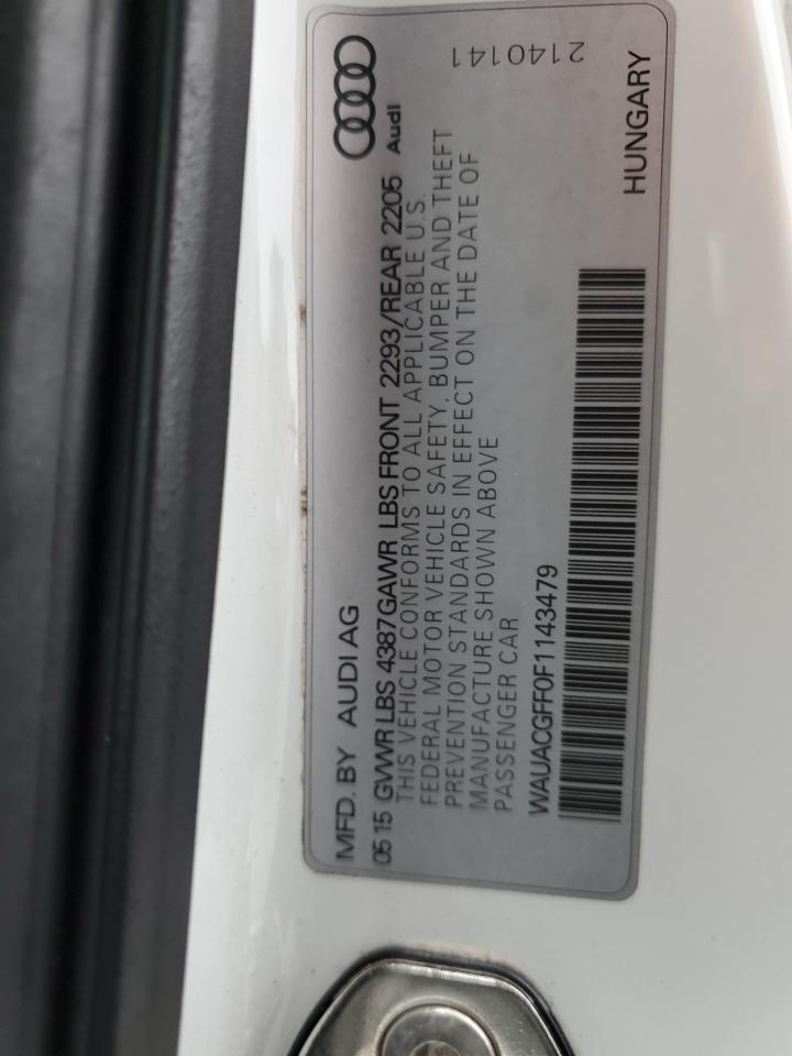 2015 Audi A3 Premium VIN: WAUACGFF0F1143479 Lot: 91714335