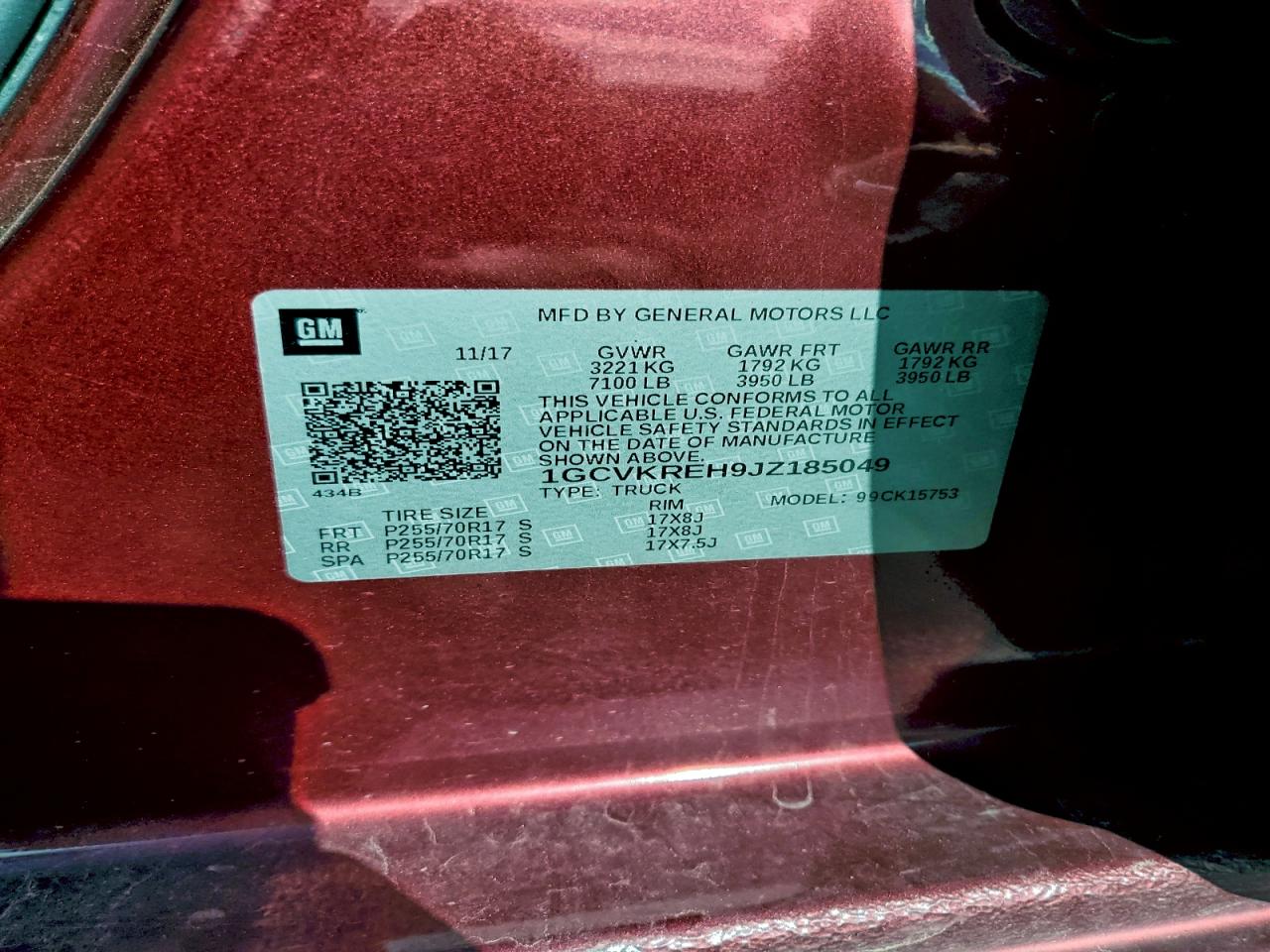 2018 Chevrolet Silverado K1500 Lt VIN: 1GCVKREH9JZ185049 Lot: 94791875