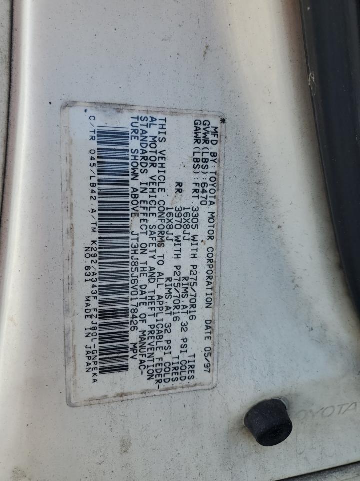 1997 Toyota Land Cruiser Hj85 VIN: JT3HJ85J6V0178426 Lot: 92758055