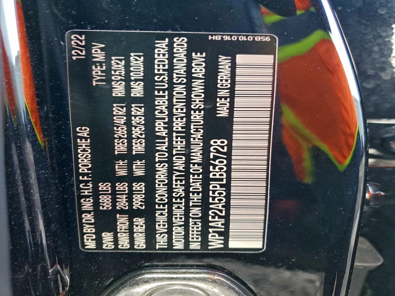 2023 Porsche Macan Gts VIN: WP1AF2A55PLB56728 Lot: 93667995