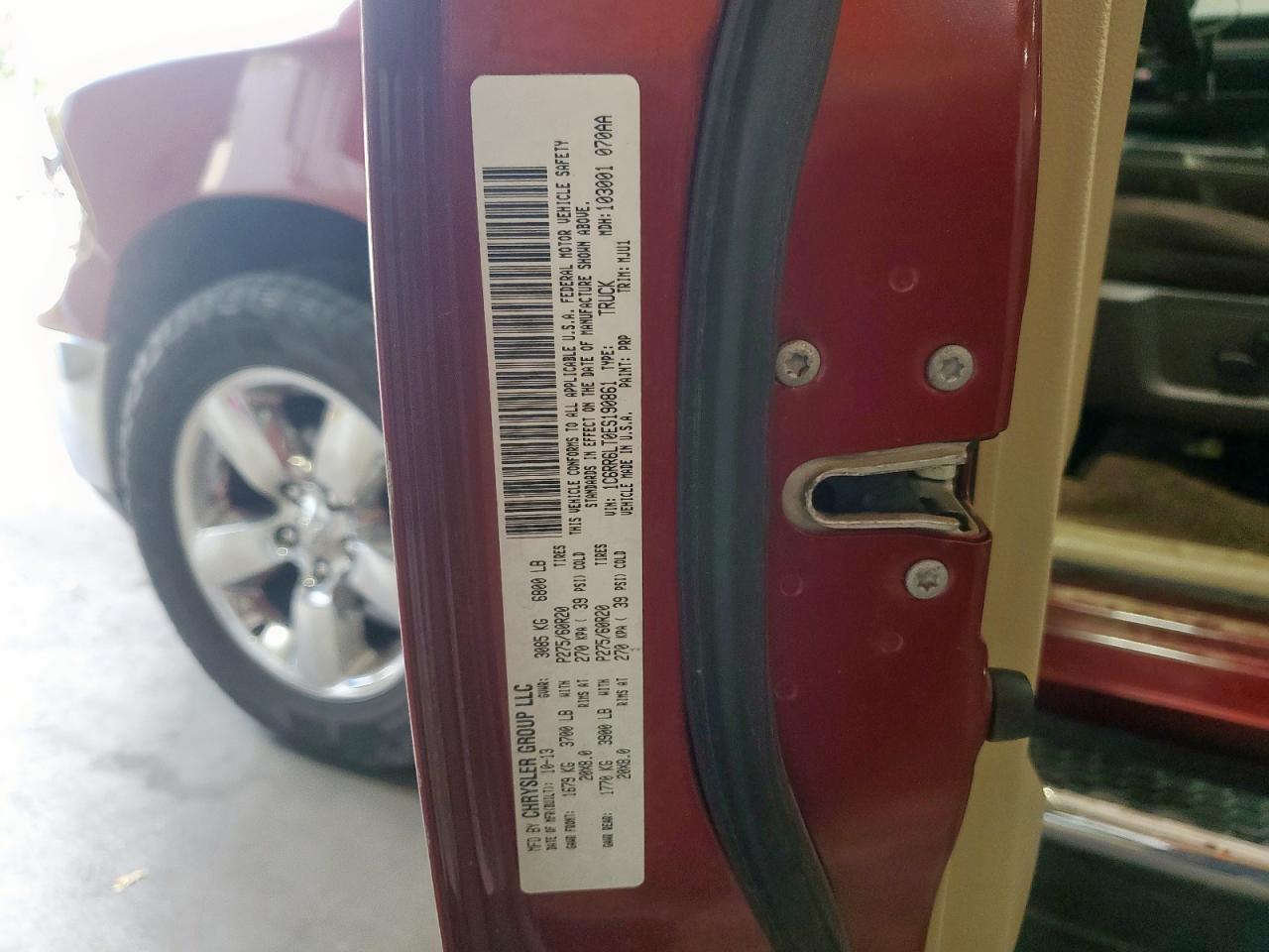 2014 Ram 1500 Slt VIN: 1C6RR6LT0ES190861 Lot: 92447645