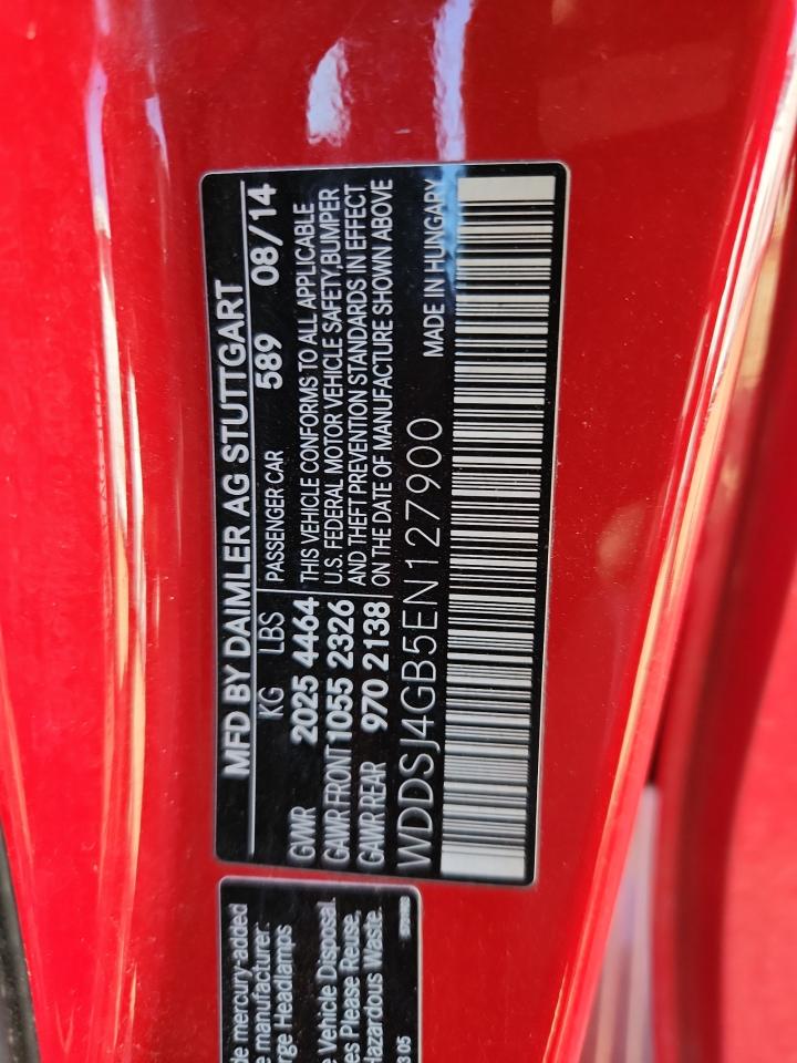 2014 Mercedes-Benz Cla 250 4Matic VIN: WDDSJ4GB5EN127900 Lot: 92302595