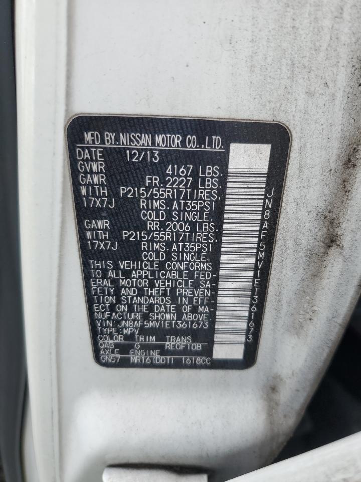 2014 Nissan Juke S VIN: JN8AF5MV1ET361673 Lot: 92689555