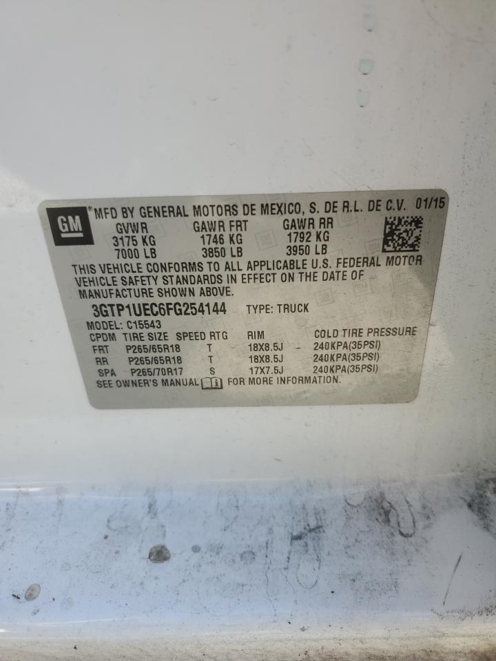 2015 GMC Sierra C1500 Sle VIN: 3GTP1UEC6FG254144 Lot: 92423985