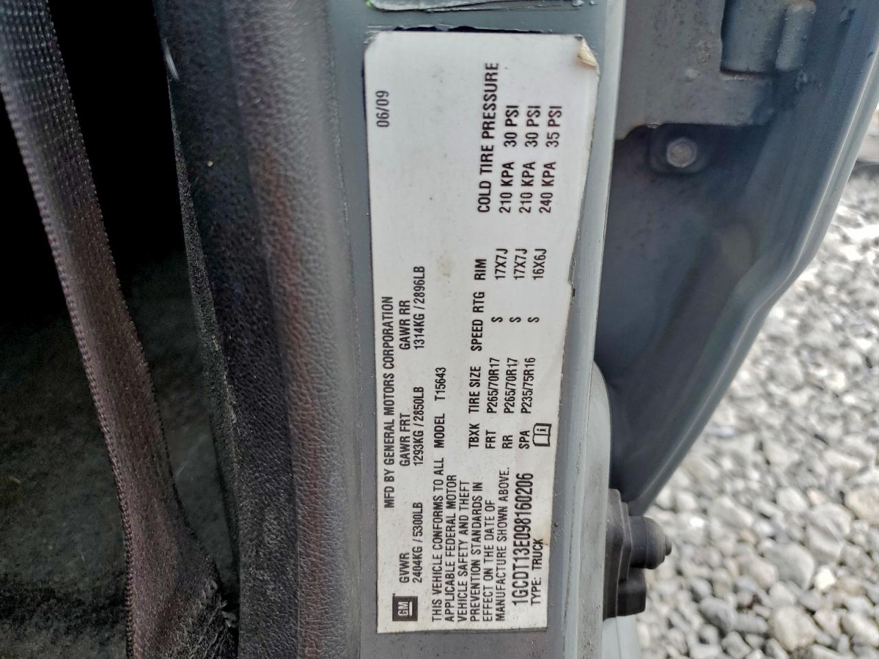 2009 Chevrolet Colorado VIN: 1GCDT13E098160206 Lot: 93737785