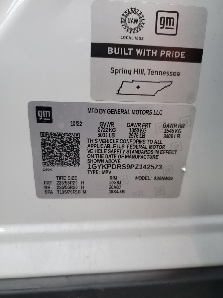 2023 Cadillac Xt6 Premium Luxury VIN: 1GYKPDRS9PZ142573 Lot: 92106105