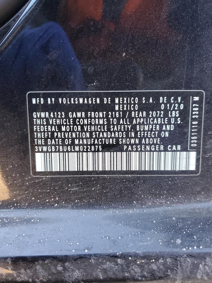 2020 Volkswagen Jetta Sel Premium VIN: 3VWGB7BU6LM022875 Lot: 93180965
