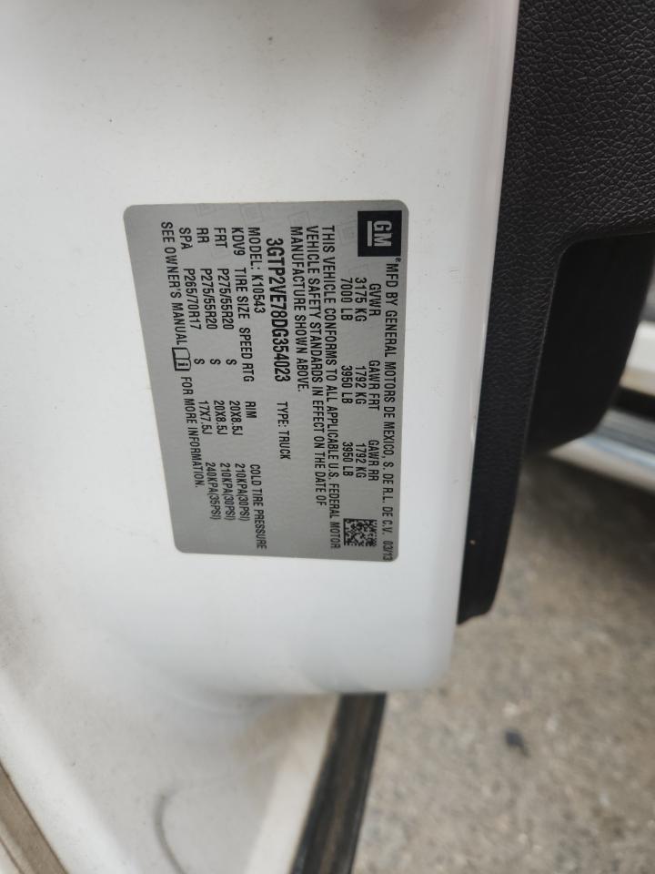 2013 GMC Sierra K1500 Sle VIN: 3GTP2VE78DG354023 Lot: 91784695