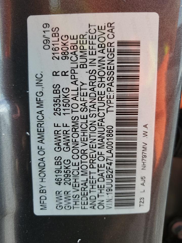 2020 Acura Tlx Technology VIN: 19UUB2F47LA001860 Lot: 92544785