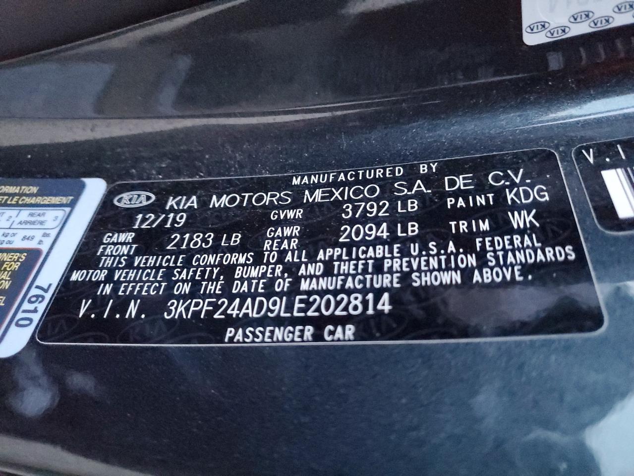 2020 Kia Forte Fe VIN: 3KPF24AD9LE202814 Lot: 94080805