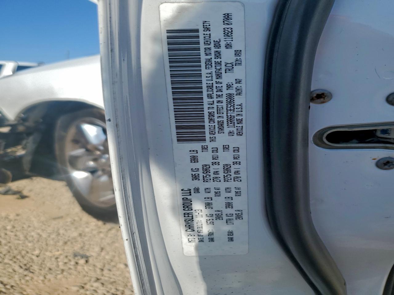 2014 Ram 1500 St VIN: 1C6RR6FT3ES206000 Lot: 93197295