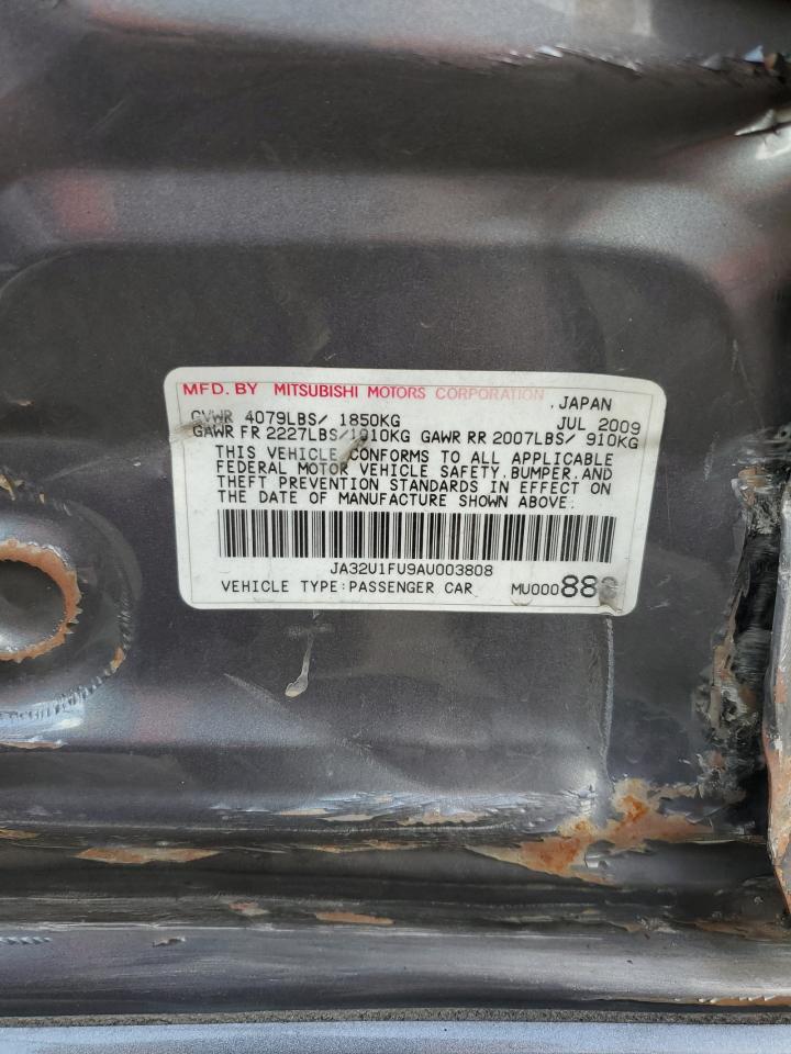 2010 Mitsubishi Lancer De VIN: JA32U1FU9AU003808 Lot: 93689145