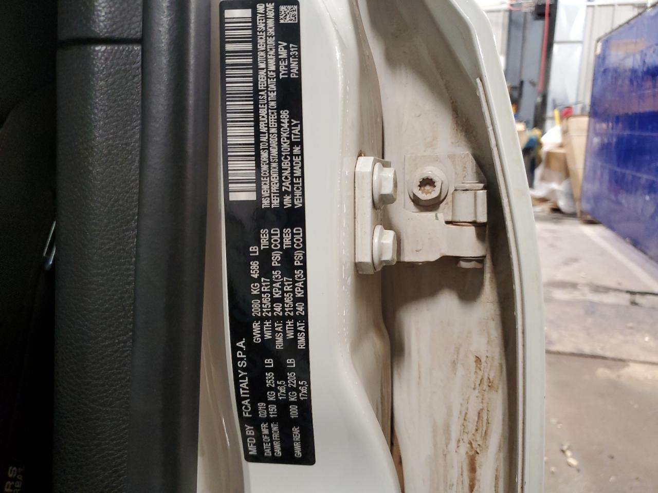 2019 Jeep Renegade Trailhawk VIN: ZACNJBC10KPK04486 Lot: 92724395