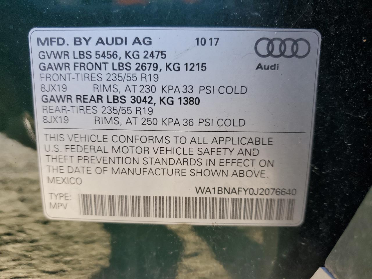 2018 Audi Q5 Premium Plus VIN: WA1BNAFY0J2076640 Lot: 92279245