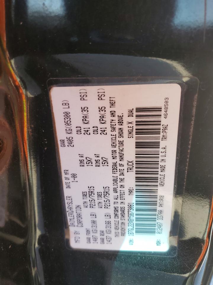 2000 Dodge Dakota VIN: 1B7GL22X8YS673081 Lot: 93415155