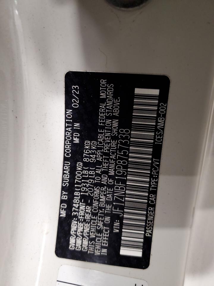 2023 Toyota Gr 86 Premium VIN: JF1ZNBF19P8757338 Lot: 89621895