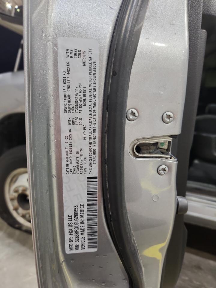 2020 Ram 3500 Tradesman VIN: 3C63RRGL6LG260658 Lot: 91571555