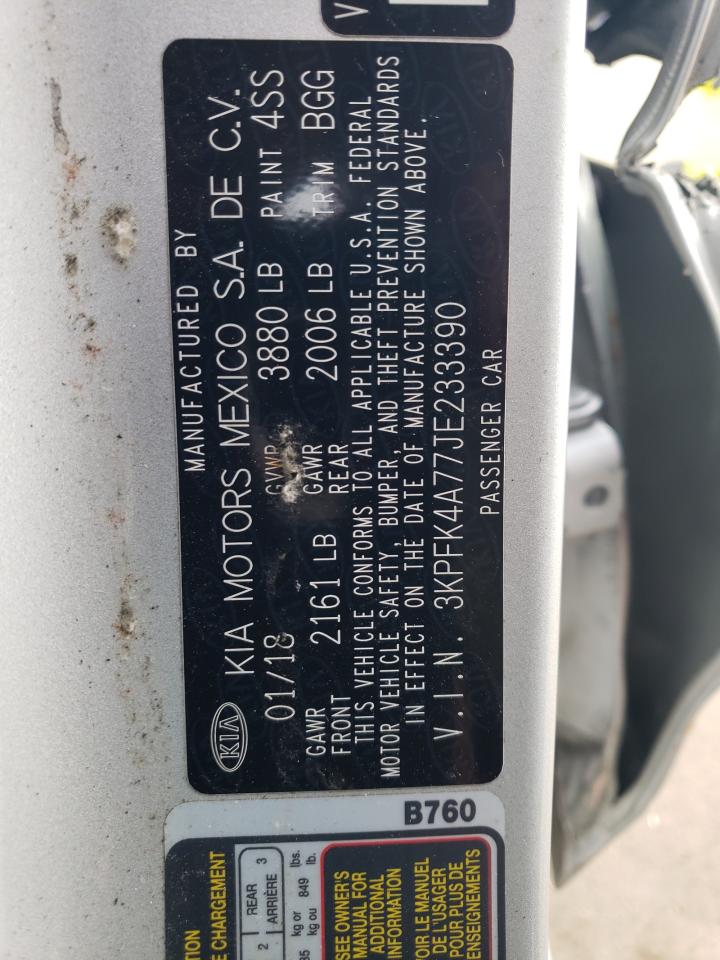 2018 Kia Forte Lx VIN: 3KPFK4A77JE233390 Lot: 93326605