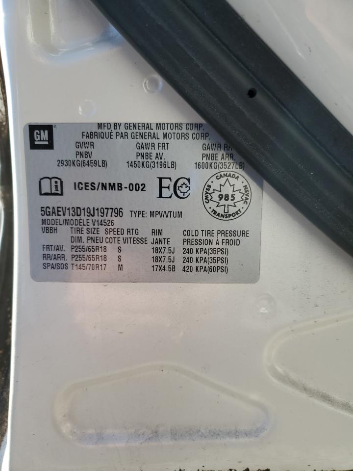 2009 Buick Enclave Cx VIN: 5GAEV13D19J197796 Lot: 92432725