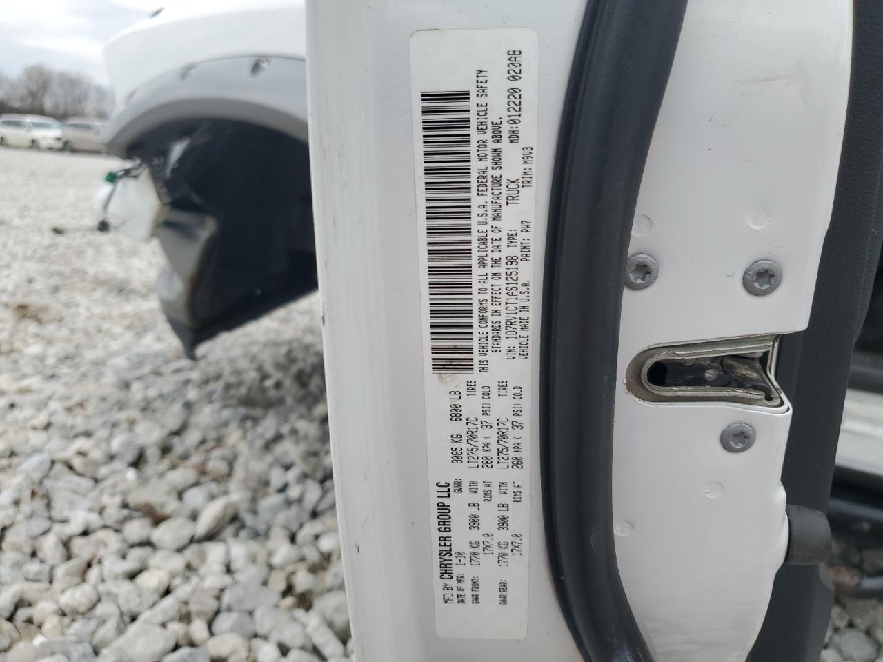 2010 Dodge Ram 1500 VIN: 1D7RV1CT1AS125198 Lot: 92818295