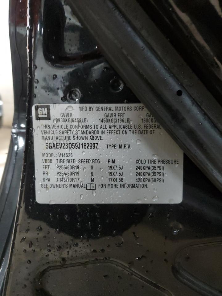 2009 Buick Enclave Cxl VIN: 5GAEV23D59J182997 Lot: 91376595