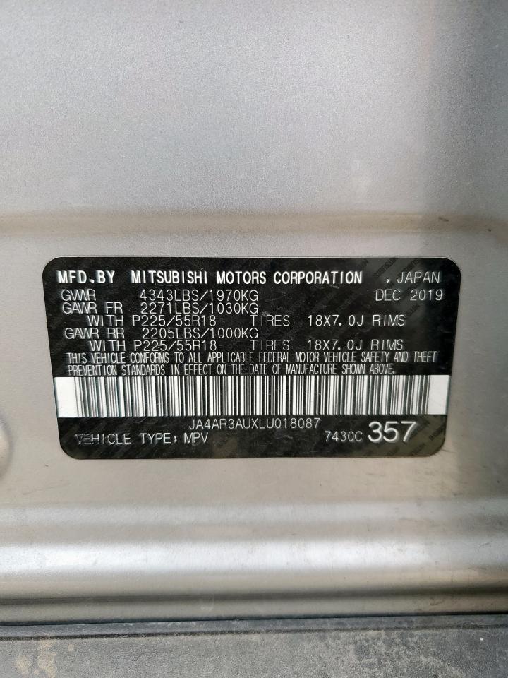 2020 Mitsubishi Outlander Sport Es VIN: JA4AR3AUXLU018087 Lot: 93516845