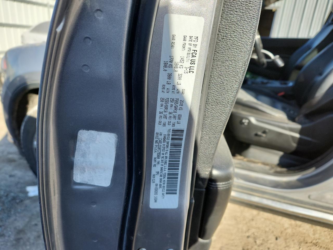 2015 Dodge Durango Limited VIN: 1C4RDJDG0FC795664 Lot: 91139815