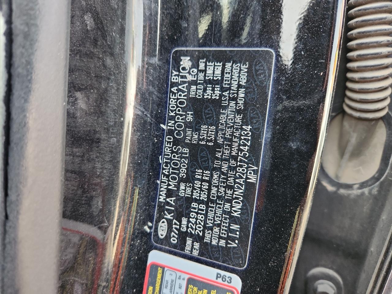 2018 Kia Soul VIN: KNDJN2A28J7542134 Lot: 91046575