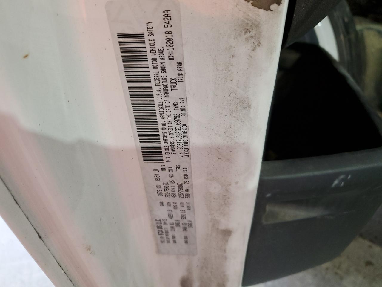 2016 Ram Promaster Delivery Van VIN: 3C6TRVBG6GE109792 Lot: 91648455